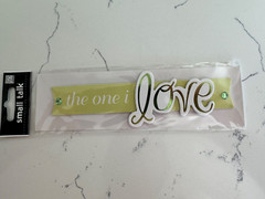 Me & My Big Ideas Small Talk Green Boarder w/The One I Love Sign Scrapbooking