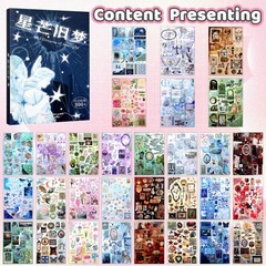 990Pcs Cute Scrapbook Stickers Travel Y2k Japanese Sticker Book for Adult Kaw…