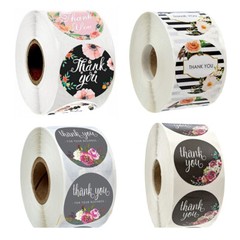 500*Thank You Stickers Handmade with love Round Seals Scrapbooking Gift Stickers
