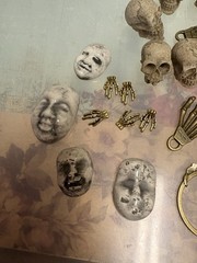 ***LOT OF SKULL AND GOTH EMBELLISHMENTS FOR MIXED MEDIA/SCRAPBOOK ART/JEWELRY***
