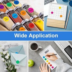 Vibrant 3/4 Inch Color Coding Stickers – 4000 PCS for Home and Classroom Use