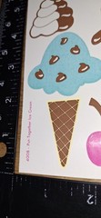 Vintage Stickers CTP city Slicker Ice Cream Cones RARE 1 Sheet,code20-1