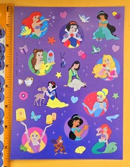 Disney Princess Sticker Sheet.