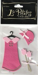Vintage LaPetites PINK EASTER OUTFIT w Tulips Very NICE! 00000jb Fast FREE Ship!