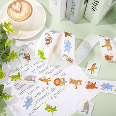 1000Pcs Party Animals Stickers Roll Self-Adhesive Label Decals for Scrapbooking