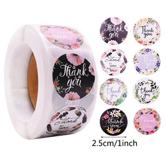 500pcs/1 Roll Stickers Thank You Self-Adhesive Sealing For Gift Box Envelope NEW