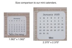 2023, 2024, or 2025 Micro Calendar Stickers for Planners and Journals