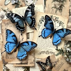 Butterfly Decoupage Rice Paper Ornament-Wood Art Scrapbooking A4 1 Sheet