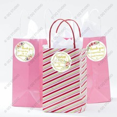 500pcs 1.5in 8 Designs Thank You For Supporting Stickers Chrome Paper Round