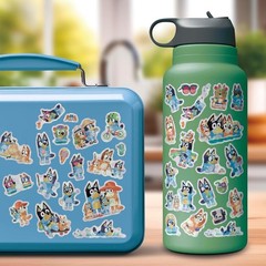Bluey and Bingo Sticker Sheet Standard, and Holographic 4 Sheets of stickers
