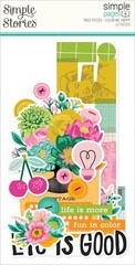 SS Page Pieces DieCuts Color Me Happy Smile Flowers Life is Good Vintage Fun