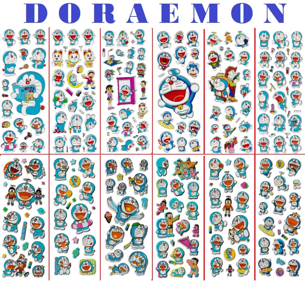 DORAEMON Manga 3D puffy Stickers