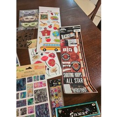 Multi-Brand Scrapbook Sticker Lot Mixed Themes Multicolor Craft Die Cuts