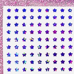 0.2 inch Holographic Sparkle Star Stickers! – **VERY TINY** – Choose a Color!