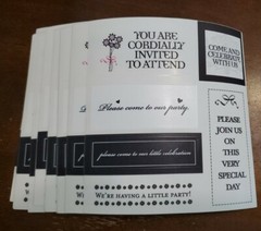 18 Jo-Ann Craft Essentials Sticker Card Captions «You’re Invited» clear stickers