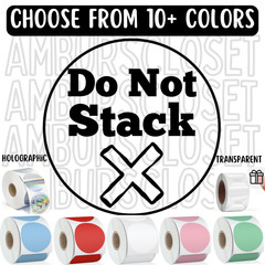 DO NOT STACK STICKERS 2″ ROUND LABELS SEALS SHIPPING SUPPLIES SCRATCH RESISTANT