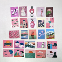 Pink Japanese Japan Stickers Travel Junk Journal Collage Scrapbooking