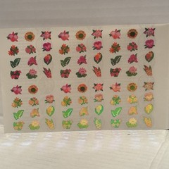 Vintage Sandylion Stickers Mother Of Pearl Mini Micro Flowers New 2 Pack rare