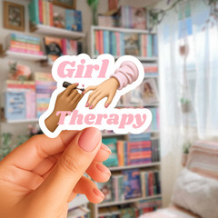 Girly pink sticker, Laptop Sticker, Waterproof Water Bottle Sticker, funny decal