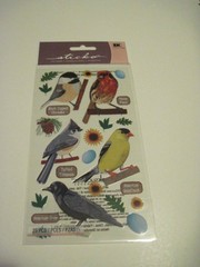 Scrapbooking Crafts Stickers Sticko Top US Birds Finch Crow Titmouse Goldfinch