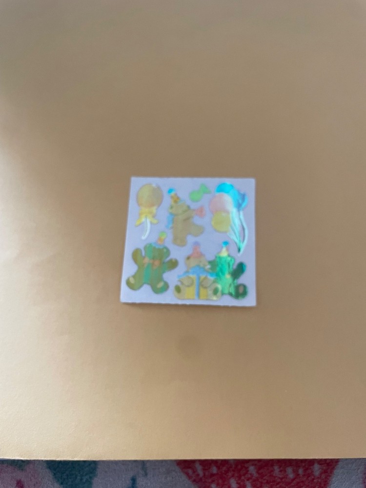 Vintage 1980s Sandylion Pearly Party Bear Stickers