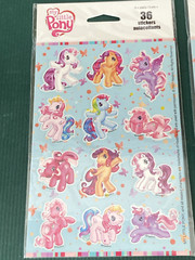 Three (3) Vintage 2010 My Little Pony Stickers SEALED Hasbro -108 Stickers Total