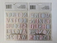 Set of 2 Crafter’s Square Puffy Multicolor Stickers Dot Star Butterfly Paw Print
