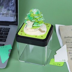 3D Memo Pad Tree House 2026 Desk Calendar Paper Sculpture Notepad Notes (Green)