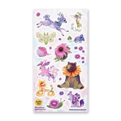 Stickii – Flower Animal Stickers – Unique Fantasy Animals Sticker Sheet – Crafts