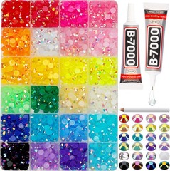 Vibrant 2000PCS 6MM Jelly AB Rhinestones with Glue – Transform Your Crafts