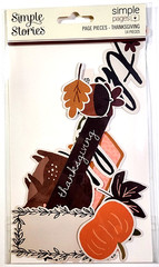 Simple Stories Thanksgiving Die Cuts 14pc Autumn Ephemera Pumpkin Squirrel Leaf