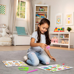 Sparkling 5D Diamond Sticker Kit for All Ages, 64 PCS Cute Animals & Dinosaurs,