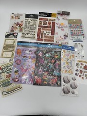 Lot of 50 Packs of Scrapbook Stickers Sealed Multiple Sheets Fast Shipping