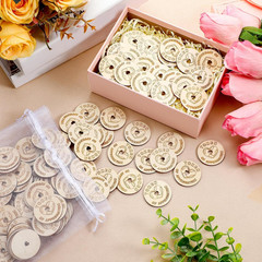 120 PCS Token Appreciation Coins Bulk Wooden Kindness Thank You Hollow Love