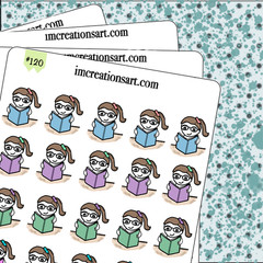 Book Lovers Reading Book Club Hand Drawn Planner Stickers Organizer Journal