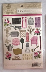 ANNA GRIFFIN «GRACE COLLECTION» Embellishmnt & Tags Lot/2 Sets 50 Pcs NIP (PA29)