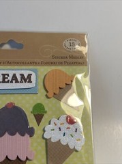 3-D foam dimensional sticker medley ice scream cones and crafts Hobby Lobby