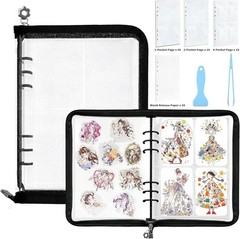 Elegant A5 Sticker Organizer Binder with Glitter Cover & Complete Storage Set