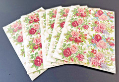 LOT OF 12 Full Sheets VTG PZB Flowers Valentine 1347 Die Cut Paper Scrap Germany