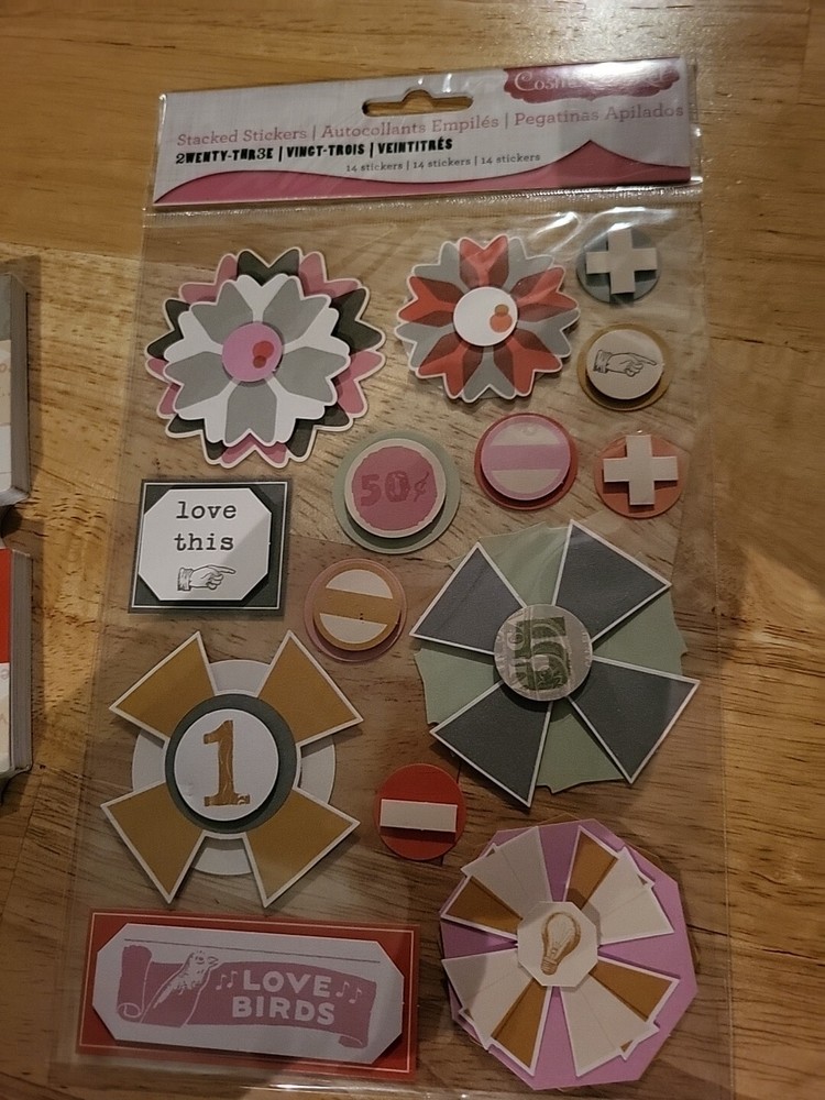 RARE Cosmo Cricket «2wenty-Thr3e» Sticker & Paper Bundle
