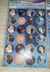 Lot of 3 Frozen Stickers Kids Disney Round Elsa Anna Olaf Kid 16 Sheets 288 ct