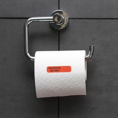 500 for Rectal Use Only Stickers / 1.5 x .375 Fluorescent Red Stickers