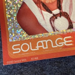 Rare Vintage Frosted Cheerios Solange Knowles Advertising Sticker SHEET