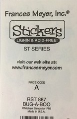 BUG-A-BOO Clear Mylar Stickers (19pc)Frances Meyer•Butterfly •Ladybug•Ant•Insect