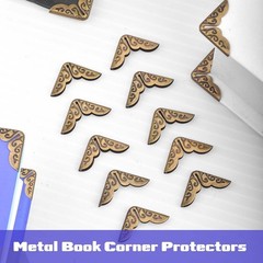 500PCS Bronze Book Corner Protectors Metal Vintage Iron Decorative Photo Album