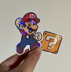 13 Pcs Super Mario Holographic Stickers Vinyl Decals for Laptop Journal Tumbler