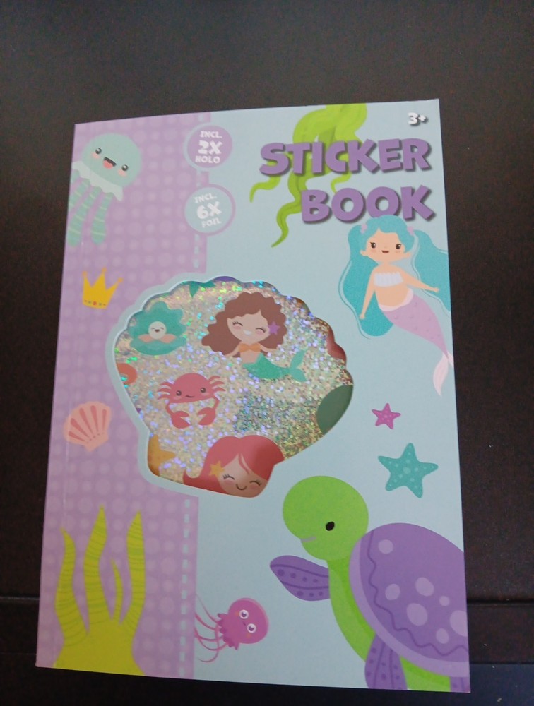 STICKERBOOK FOR KIDS 18 SHEETS A5 MERMAID (B)