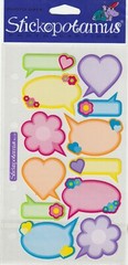 Sticko Classic stickers PASTEL CAPTIONS Flower Garden theme 50514 FAST FREE ship