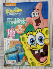 SpongeBob Squarepants Mini Sticker Activity Book 100+ Stickers Colorful Scenes