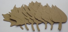 {12} ASSORTED NATURE LEAVES – Autumn Leaf Foilage – Bare Chipboard Die Cut